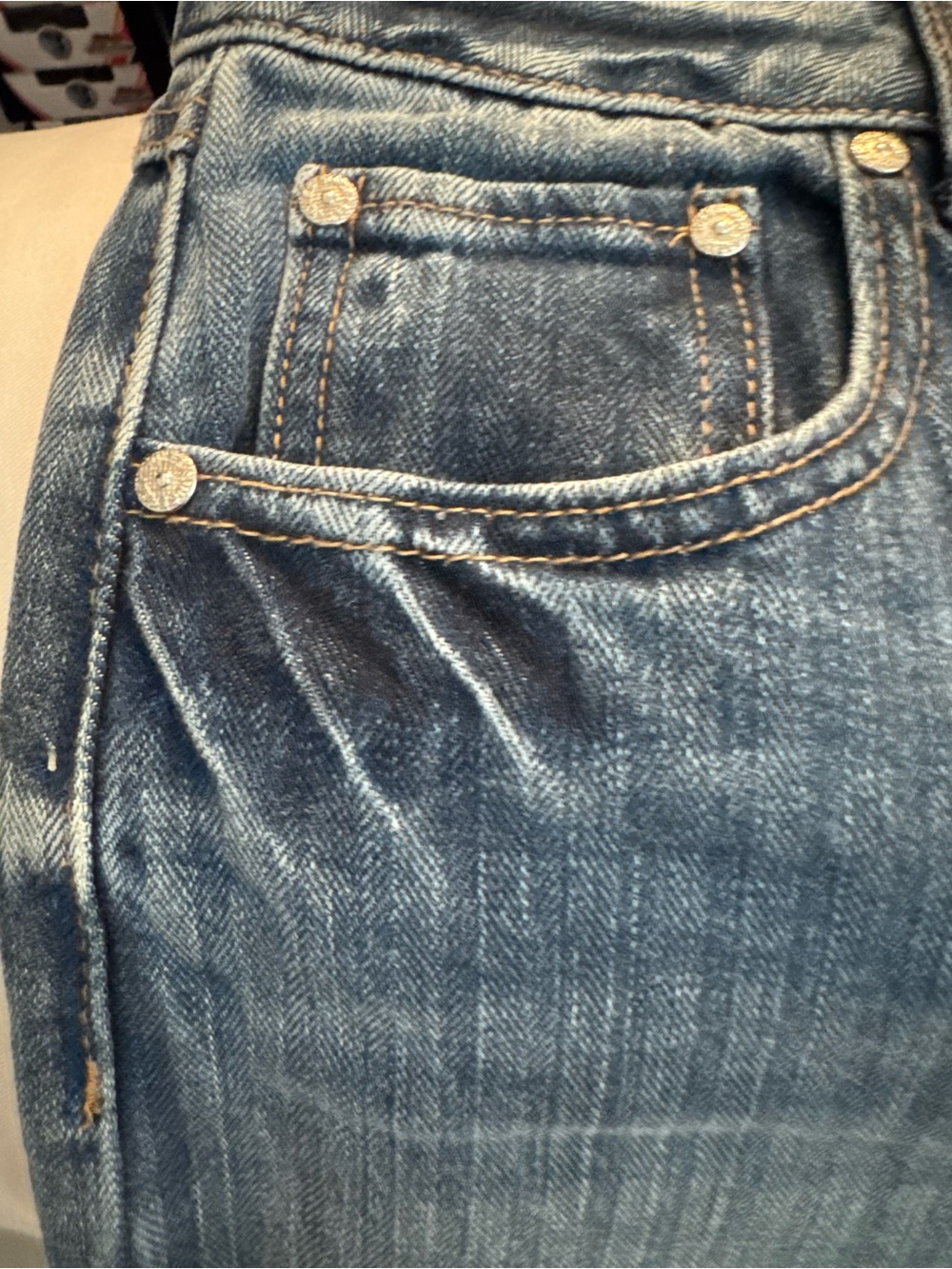 BNWT Sincerly Jules striped size 5/27 Blue Denim Jeans